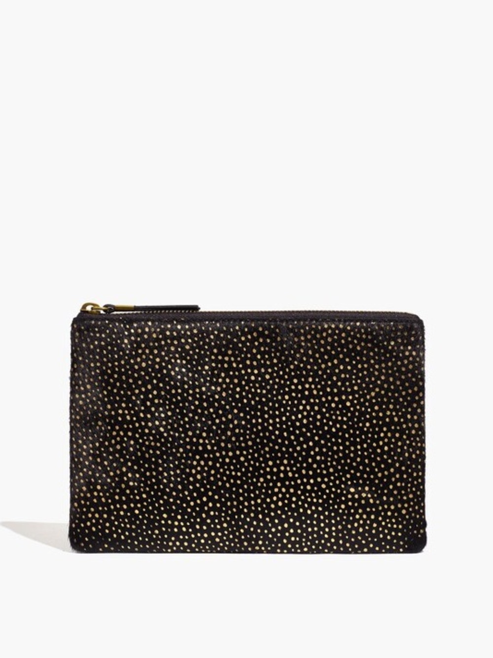 Madewell Leather Pouch Clutch: Painted Leopard Calf Hair Edition